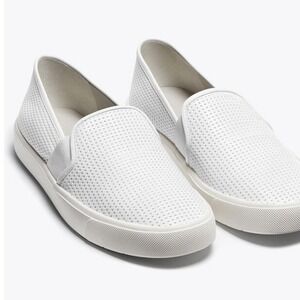 $250 Vince Perforated Leather Blair Sneaker White Women's Size 9 M
